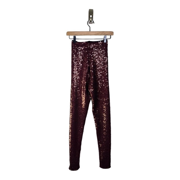 NEW Commando All Over Sequin Sculptwear Legging Pants in Wine Large - Picture 12 of 15